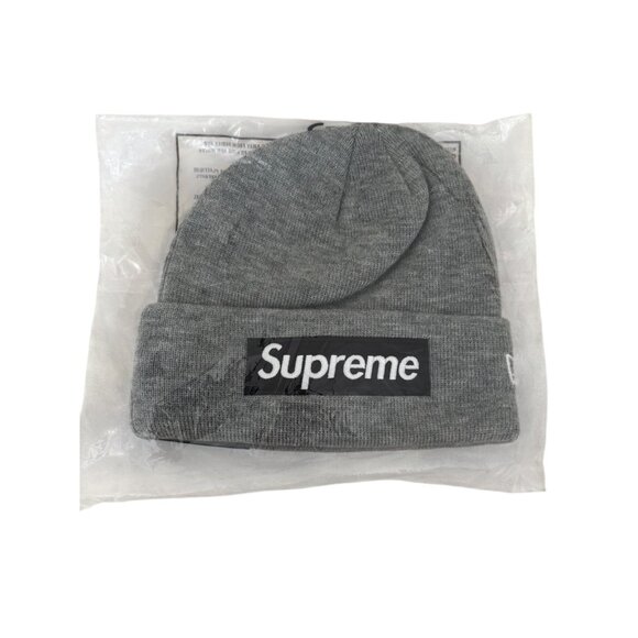 supreme Other - Supreme X New Era Logo Beanie Gray OS